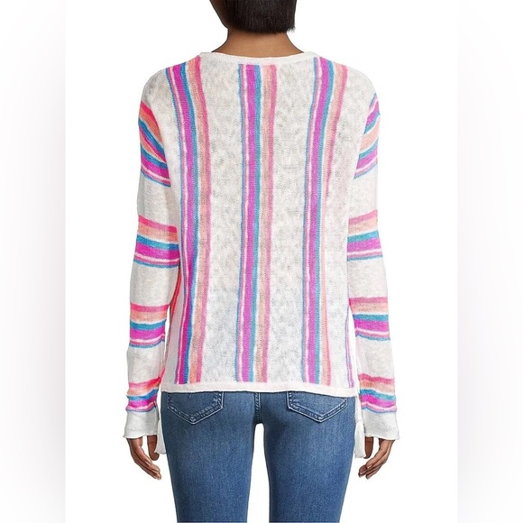 Lilly Pulitzer Rozalia Sweater Amethyst Paradise Island Stripe Size S - Picture 2 of 7